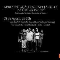 Leme recebe Espetáculo “Asterios Polyp” neste sábado dia 09