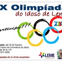 Continuam abertas as inscrições para a IX Olimpíada do Idoso de Leme