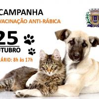 Campanha de Vacinação Antirrábica será realizada no dia 25