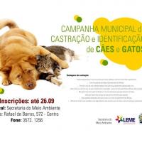 Foto Divulgação: Cadastros para a Campanha Municipal de Castração podem ser feitos em unidades de saúde
